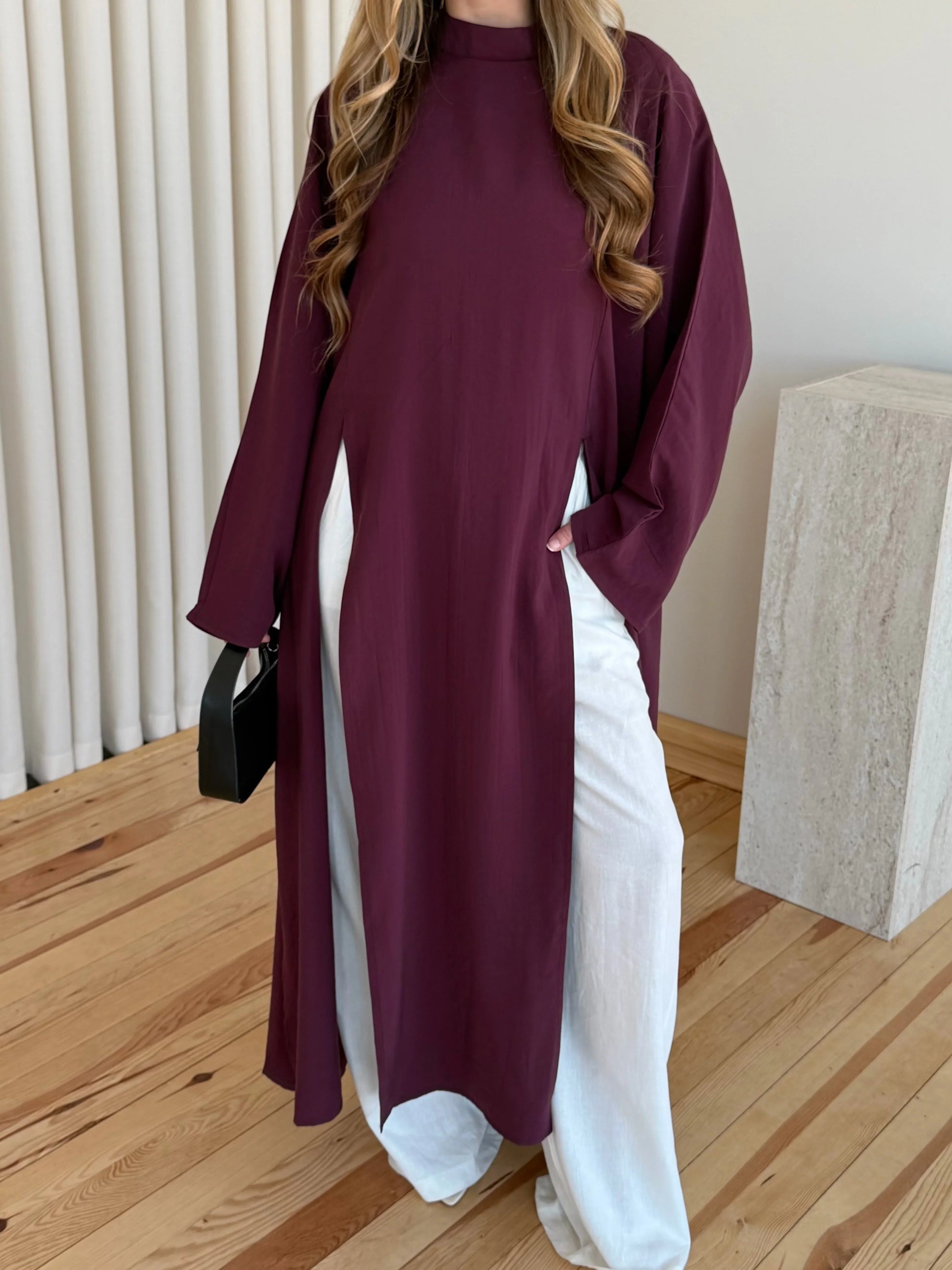 Aurora Dress in Burgundy