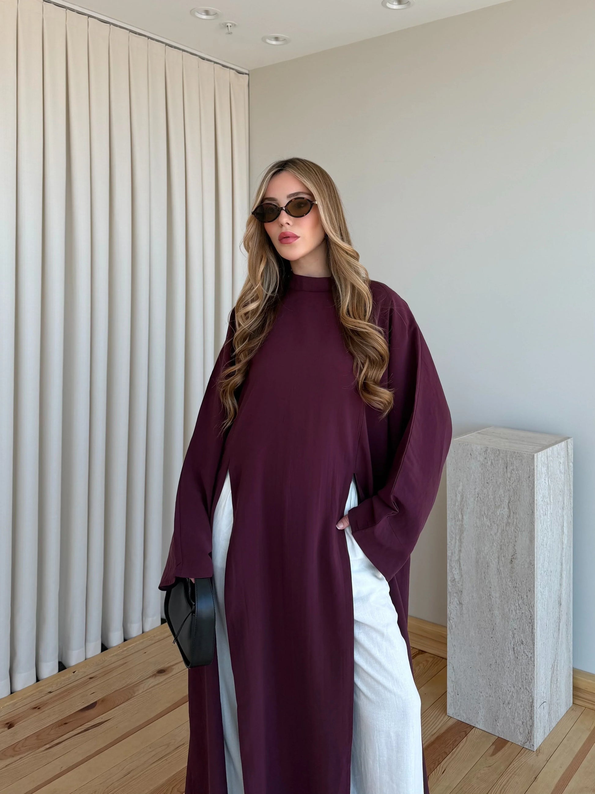 Aurora Dress in Burgundy