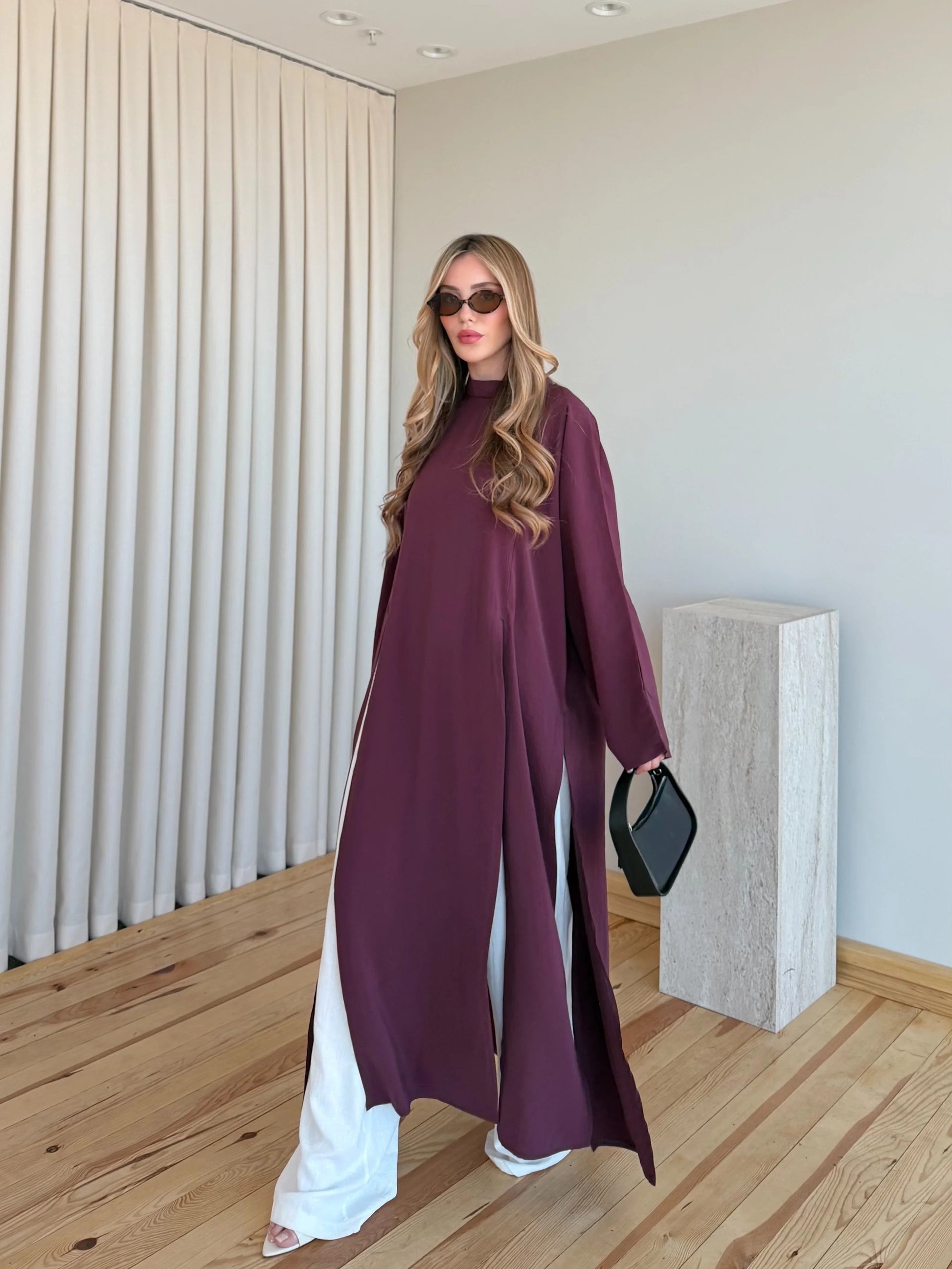 Aurora Dress in Burgundy