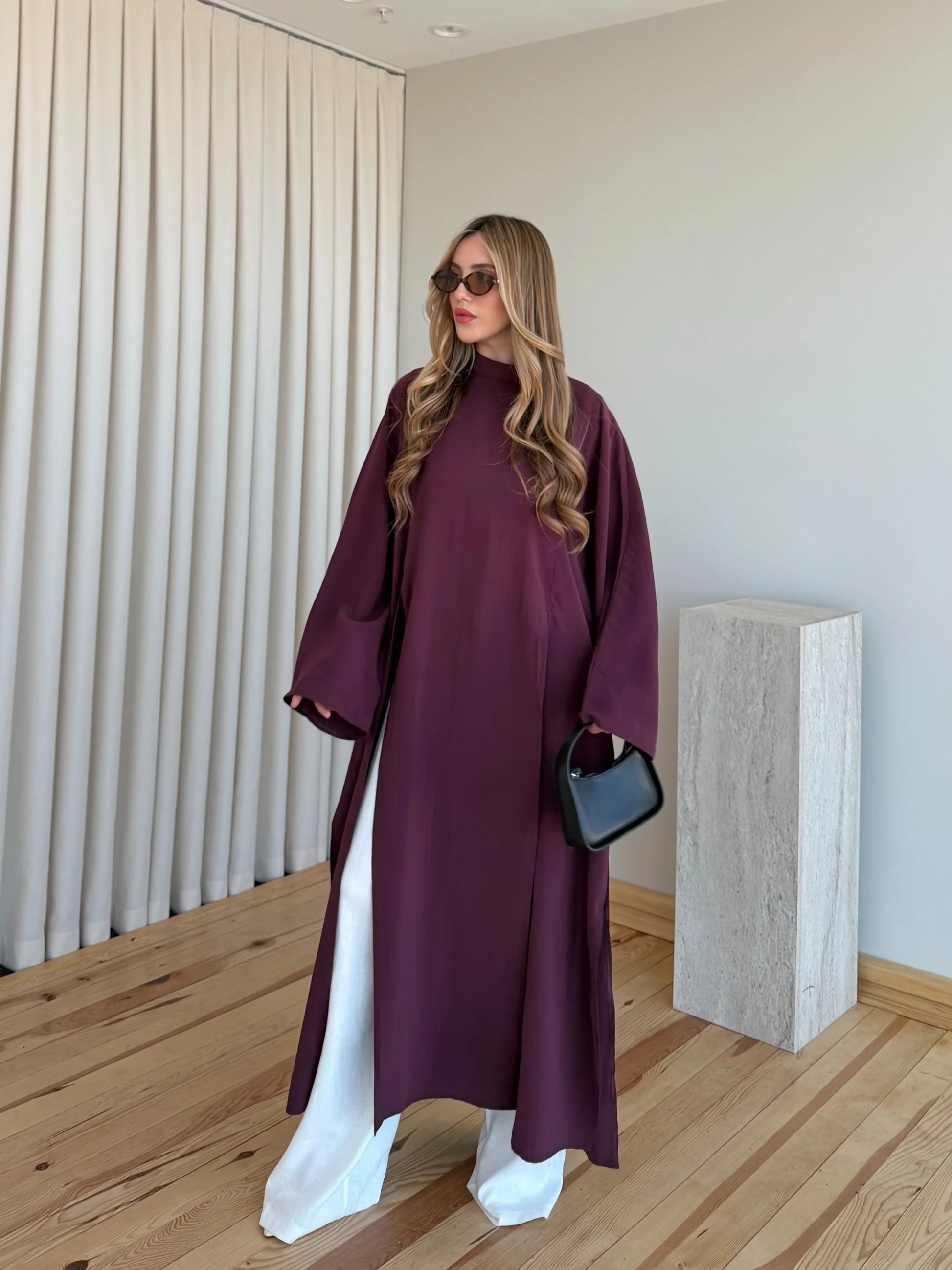 Aurora Dress in Burgundy