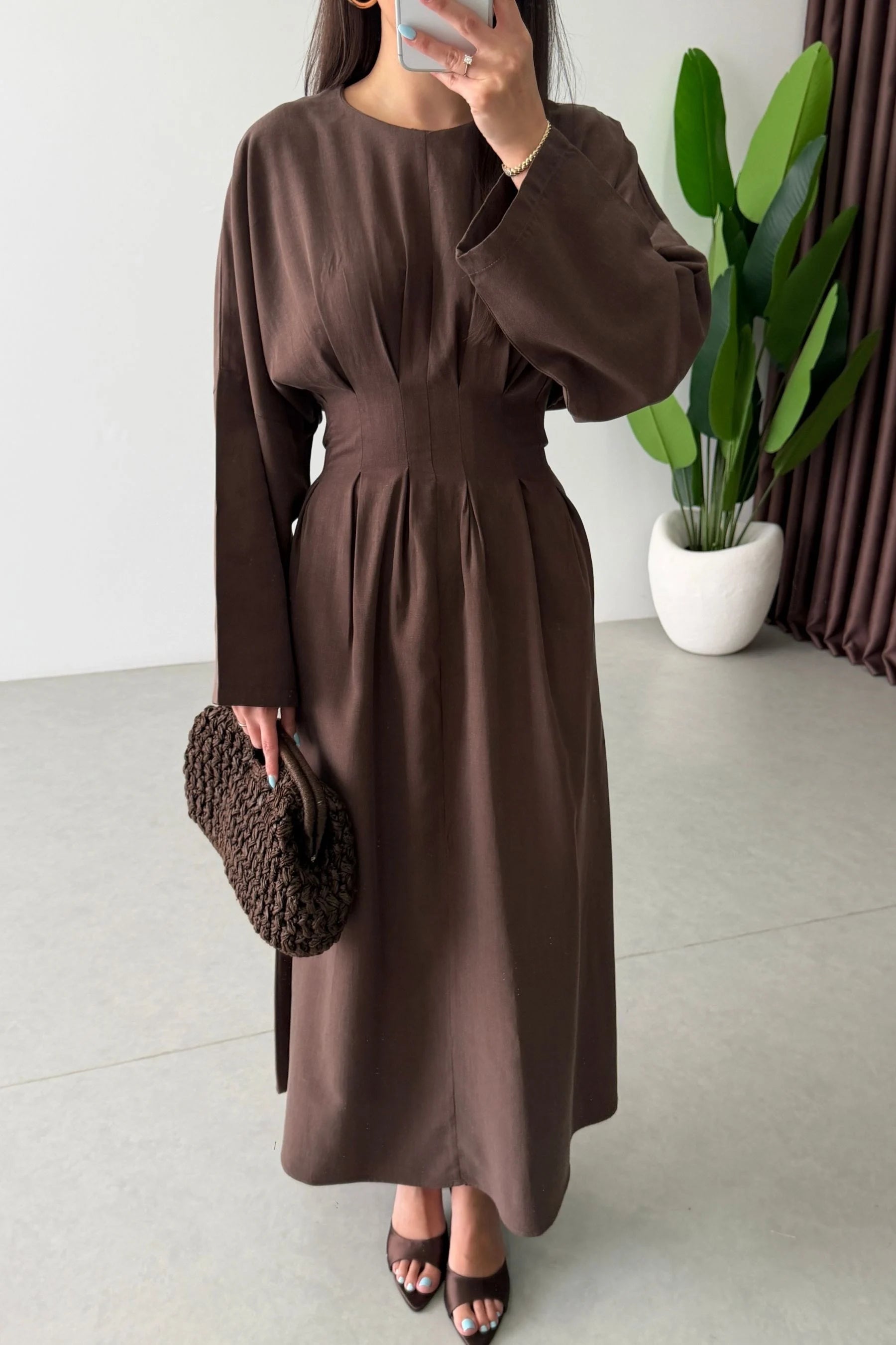 Aria Dress in Chocolate