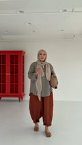 Rhea Blouse in Khaki - front