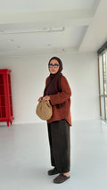 Rhea Blouse in Rust - back