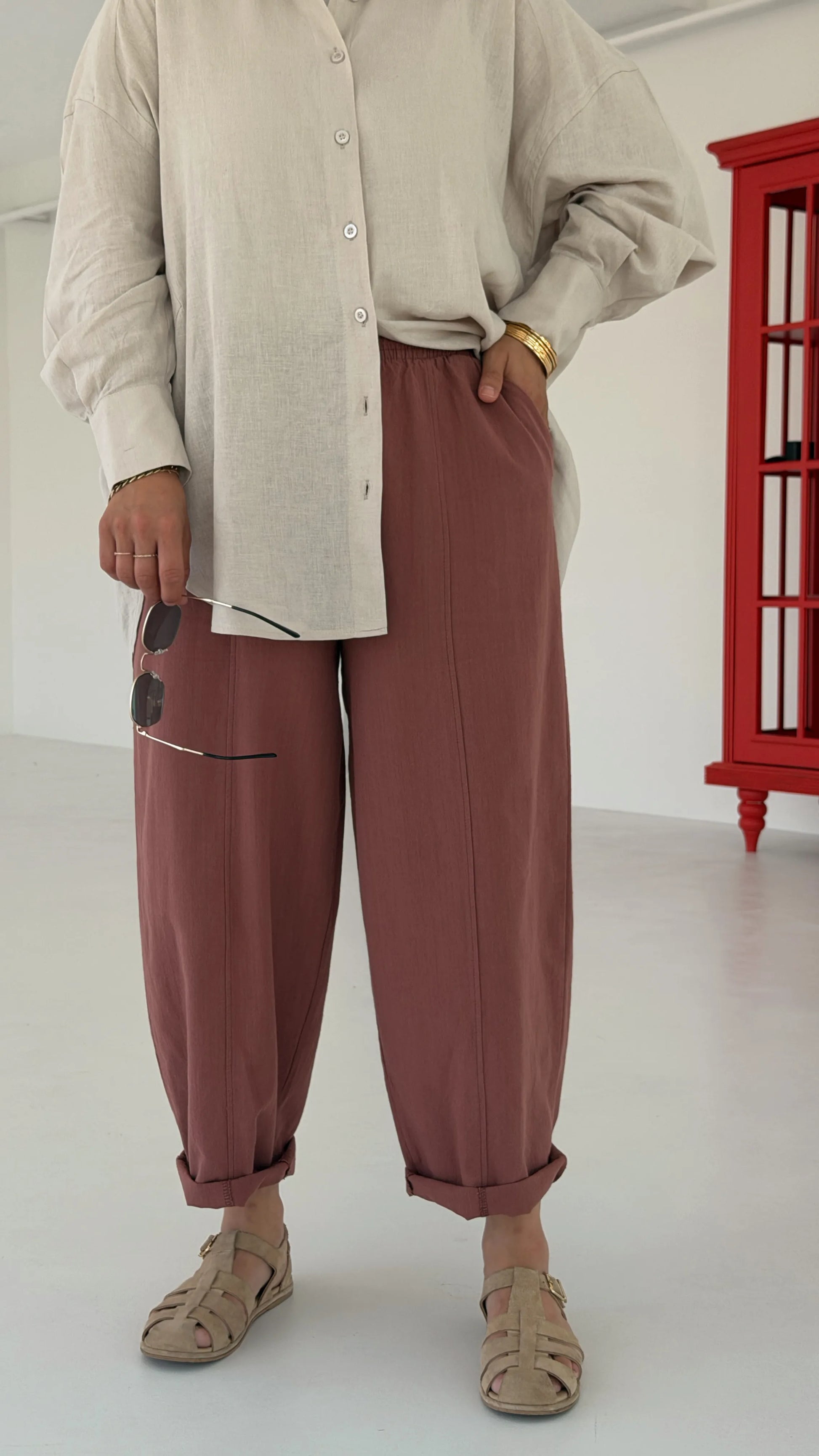 Ceres Pants in Rose - back