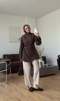 Ionia Blouse in Chocolate - side