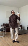 Ionia Blouse in Chocolate - detail 2