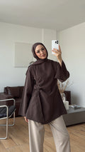 Ionia Blouse in Chocolate - detail 5