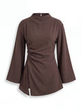 Ionia Blouse in Chocolate