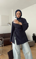 Ionia Blouse in Navy - side