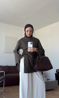 Ionia Blouse in Olive - detail 4