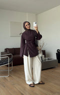 Ionia Blouse in Purple - detail