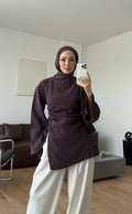 Ionia Blouse in Purple - side