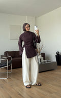 Ionia Blouse in Purple - back