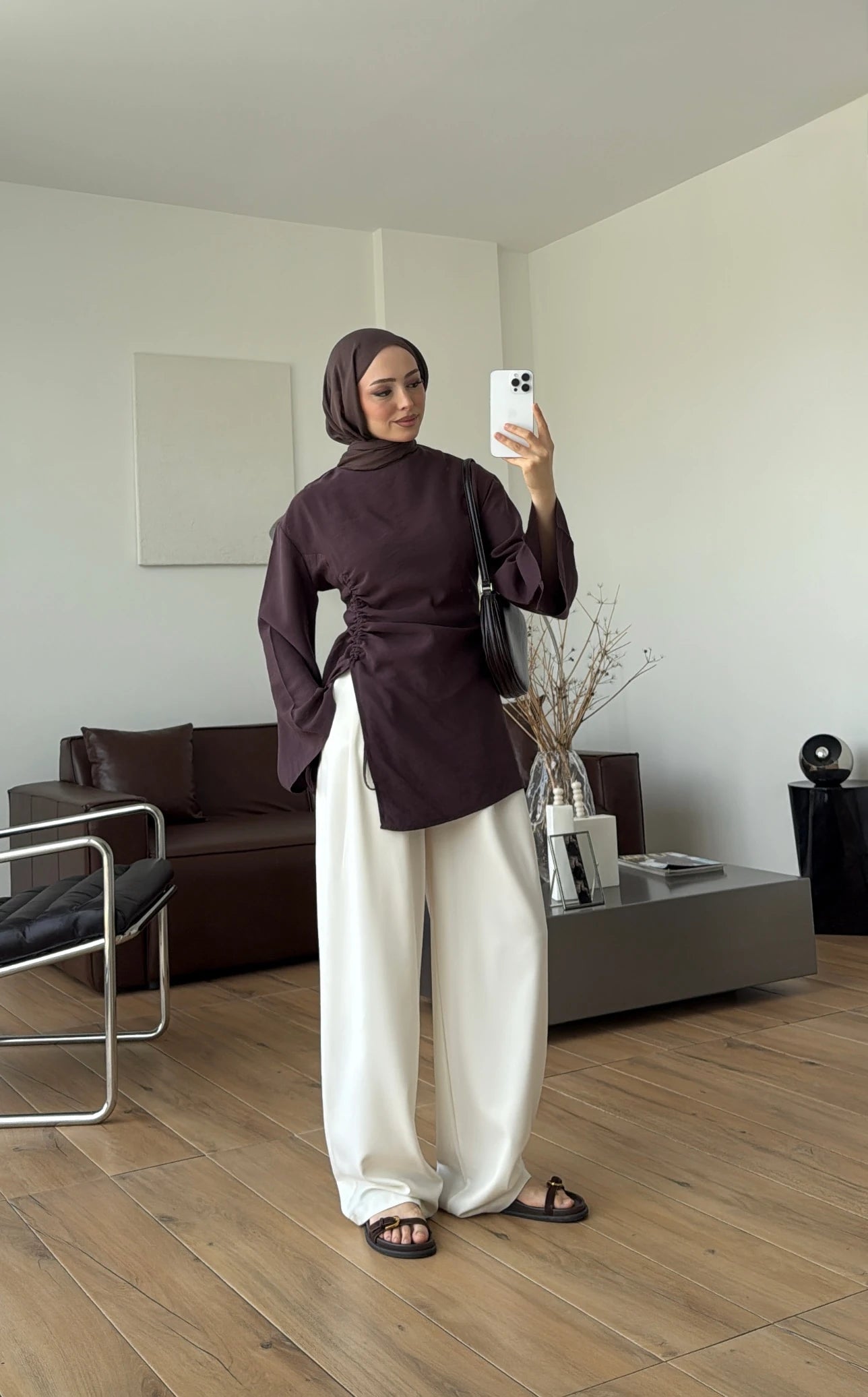 Ionia Blouse in Purple - back