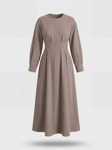 Cassia Dress in Beige