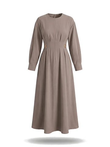 Cassia Dress in Beige